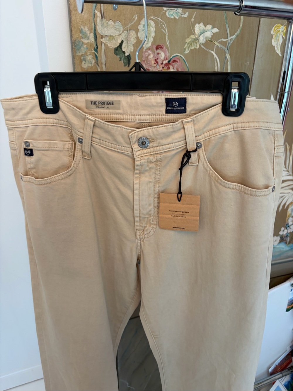 Adriano Goldschmied Men's Casual Chino Pants in Beige NWT